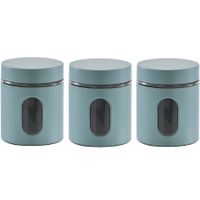 5x Eucalyptus groene voorraadblikken/potten met venster 600 ml