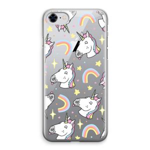 Rainbow Unicorn: iPhone 8 Transparant Hoesje
