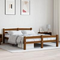 Bedframe massief grenenhout honingbruin 140x200 cm