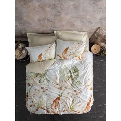 Beddengoedset - 1 dekbedovertrek 220 x 240 cm + 2 kussenslopen 60 x 60 cm - 100% katoen satijn - Beige