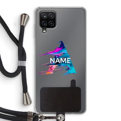 Abstract Spectrum: Samsung Galaxy A12 Transparant Hoesje met koord
