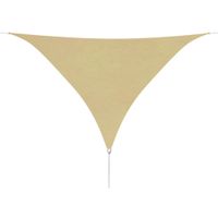 Zonnescherm driehoekig 5x5x5 m oxford stof beige - thumbnail