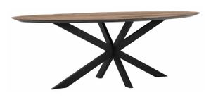 DTP Home Ovale Eettafel 'Shape' Teakhout, 240 x 110cm, kleur Naturel