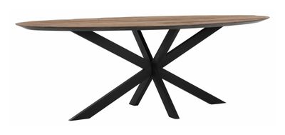 DTP Home Ovale Eettafel 'Shape' Teakhout, 240 x 110cm, kleur Naturel