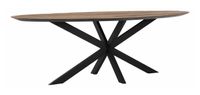 DTP Home Ovale Eettafel 'Shape' Teakhout, 240 x 110cm, kleur Naturel