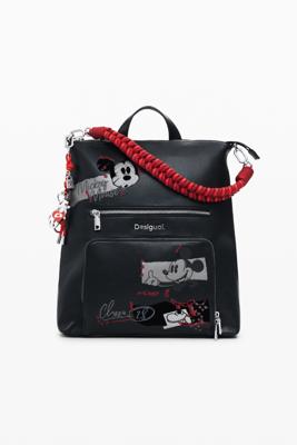 Middelgrote rugzak met leereffect Mickey™ - BLACK - U