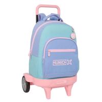 Schoolrugzak met Wielen Munich Mellow Blauw Roze Hemelsblauw 33 x 45 x 22 cm