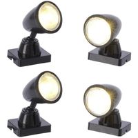 Kerstdorp accessoires LED spot lampen 4 stuks