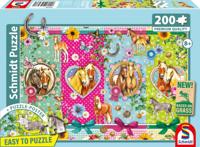 Puzzel - SCHMIDT SPIELE - Blije Paarden - 200 stukjes - Vanaf 8 jaar
