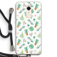 Ananas bladeren: Xiaomi Redmi 5 Transparant Hoesje met koord