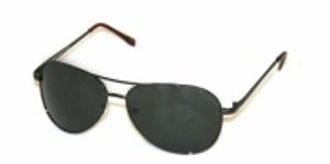 HIP Pilotenbril large Zwart/groen glas & havanna veren