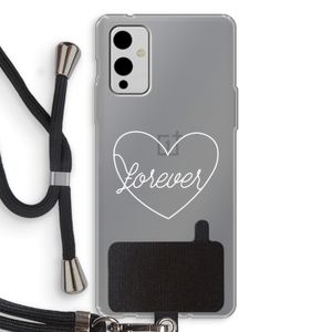 Forever heart pastel: OnePlus 9 Transparant Hoesje met koord