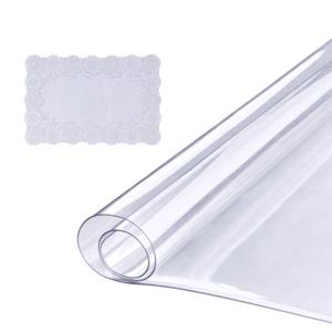 VEVOR tafelkleed tafelkleed transparant 1,5 mm dik tafelkleed PVC 457 x 925,4 mm rechthoekig tafelkleed tafelkleed wasbaar slijtvast hittebestendig waterdicht tafelkleed beschermer