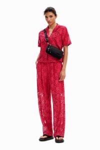 Pantalon bloemenkant - RED - L