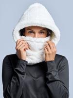 Poederbaas Balaclava Dames Fluffy Off White