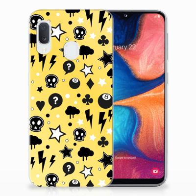 Silicone Back Case Samsung Galaxy A20e Punk Geel Silicone Back Case Samsung Galaxy A20e Punk Geel