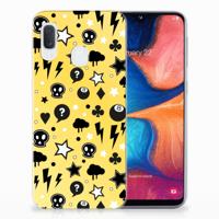 Silicone Back Case Samsung Galaxy A20e Punk Geel