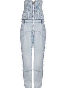 Balmain jean ample à taille structurée - Bleu