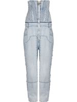 Balmain jean ample à taille structurée - Bleu