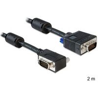 DeLOCK SVGA 2 m VGA kabel VGA (D-Sub) Zwart - thumbnail