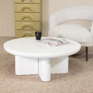 Salontafel Miso Rond Wit 90cm - Giga Meubel