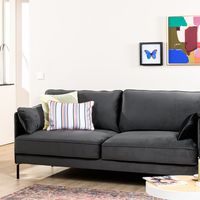 Haluta 3-zits bank Paul - 197 x 85 x 85 cm - Donkergrijs - thumbnail