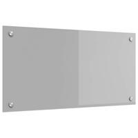 VidaXL Keuken spatscherm lichtgrijs 80 x 40 cm gehard glas