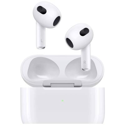 Apple AirPods (3. Gen) + Lightning Case AirPods Bluetooth Wit Oplaadbox, Bestand tegen zweet