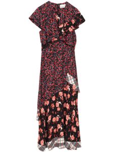 3.1 Phillip Lim robe mi-longue à fleurs - Noir