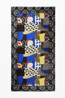 Bloemenpatch sjaal - BLUE - U Bloemenpatch sjaal - BLUE - U