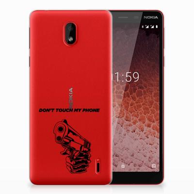 Nokia 1 Plus Silicone-hoesje Gun Don't Touch My Phone Nokia 1 Plus Silicone-hoesje Gun Don't Touch My Phone