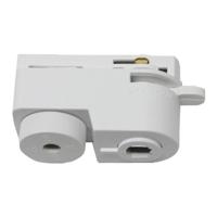Witte Spanningsrails Connector voor Hanglampen - 1 Fase