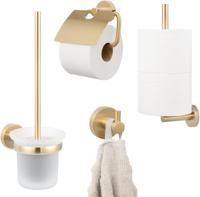 Saqu Eurotrend toilet accessoires 4-delig geborsteld messing