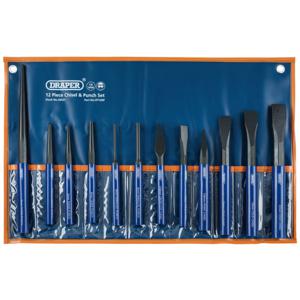 Draper Tools Draper Tools Koudbeitel en drevel set blauw 12-dlg 26557