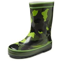 Groene kleuter/kinder regenlaarzen met camouflage print