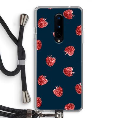 Framboosjes: OnePlus 8 Transparant Hoesje met koord