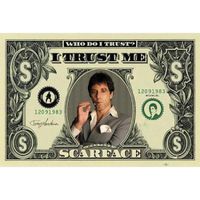Film poster Scarface dollar 61 x 91,5 cm Gangster thema   -