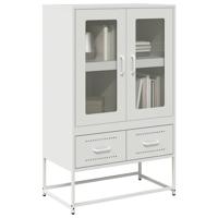 Hoge kast 68x39x111,5 cm staal wit