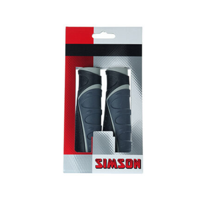 Simson handvatten comfort - gazelle - 13,5 cm - zwart/grijs - fietsaccessoire Simson handvatten comfort - gazelle - 13,5 cm - zwart/grijs - fietsaccessoire