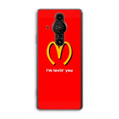 I'm lovin' you: Sony Xperia Pro-I Transparant Hoesje