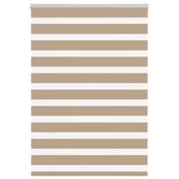 VidaXL Zebra blind 100x100 cm stofbreedte 95,9 cm polyester zandbruin