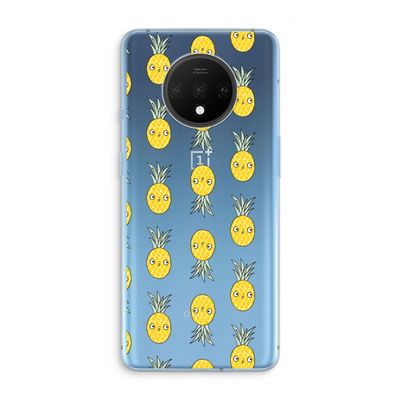 Ananas: OnePlus 7T Transparant Hoesje