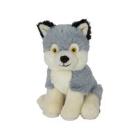 Nature Planet Pluche wolf - 16 cm - knuffel bosdieren - speelgoed