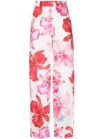 The Attico pantalon fuselé Jagger à fleurs - Rose