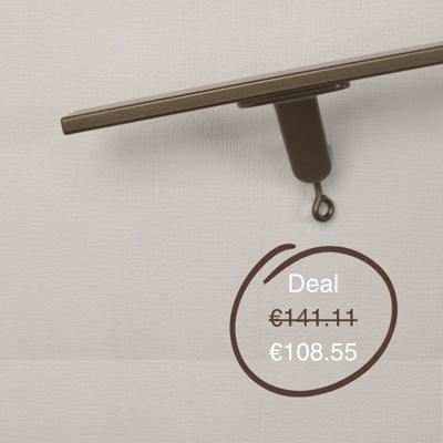 Tweedekans Trapleuning rechthoekig 40x10 mm brons