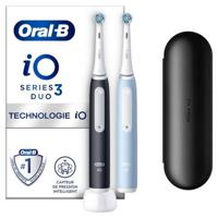 Oral-B iO 3-pack, 2 stuks, zwarte en blauwe elektrische tandenborstels, 2 opzetborstels, 1 reisetui - thumbnail