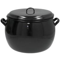 Gerimport kook / soeppan - zwart - D32 cm - 21 ltr - alle warmte bronnen - emaille