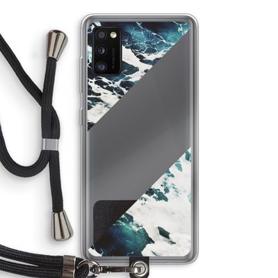 Golven: Samsung Galaxy A41 Transparant Hoesje met koord