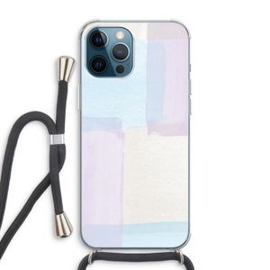 Square pastel: iPhone 12 Pro Max Transparant Hoesje met koord