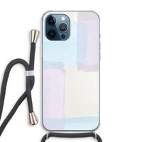 Square pastel: iPhone 12 Pro Max Transparant Hoesje met koord